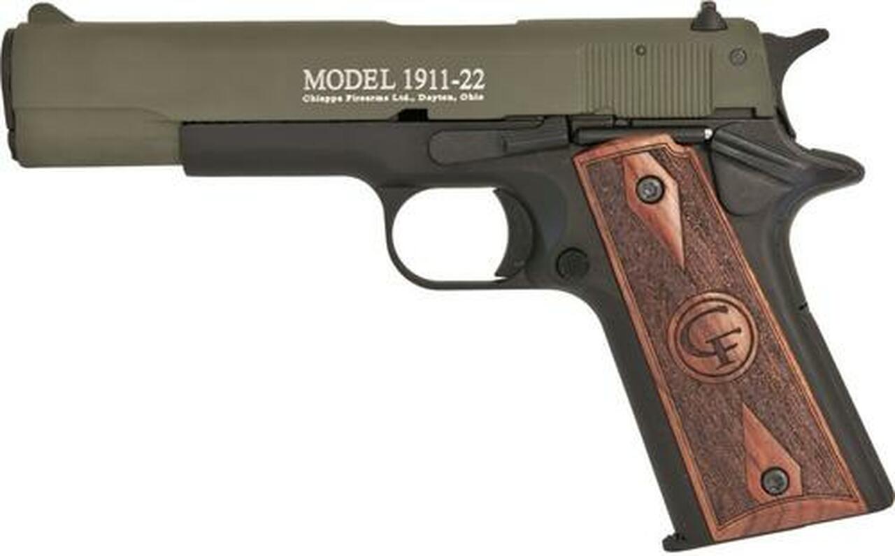 Chiappa Firearms 1911, 22LR, 5″, 10rd, OD Green Slide Finish