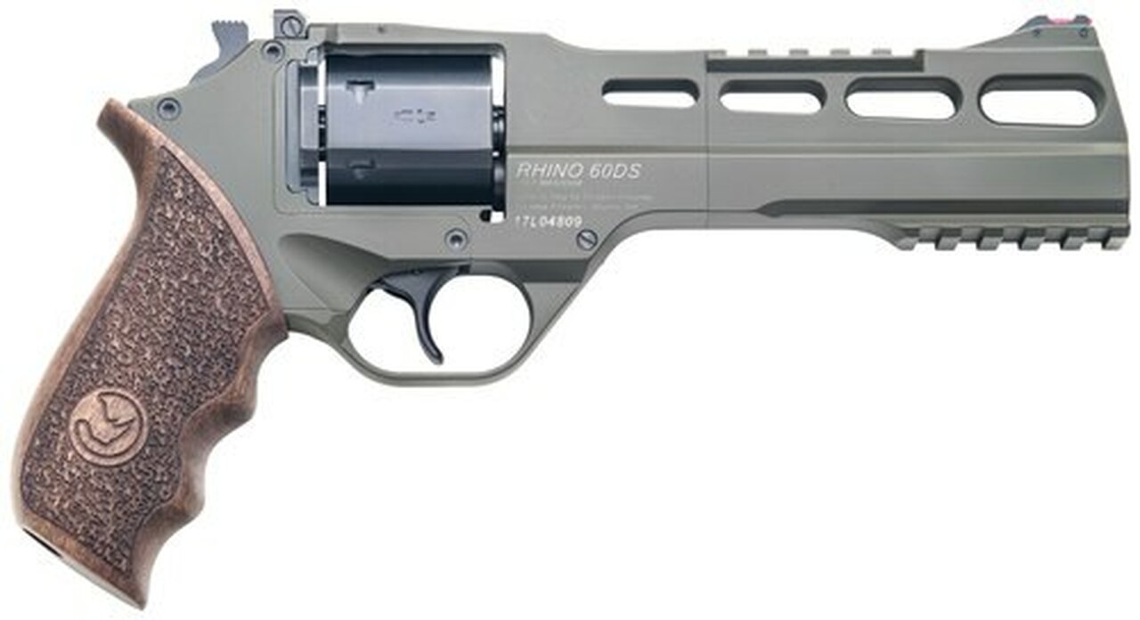 Chiappa Firearms Rhino 60DS SAR, .357 Mag, 6″, 6rd, Walnut Grip, OD Green