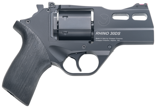 Chiappa Rhino 30DS 357 Magnum, 3″ Barrel, Black, Rubber Grip, 6rd