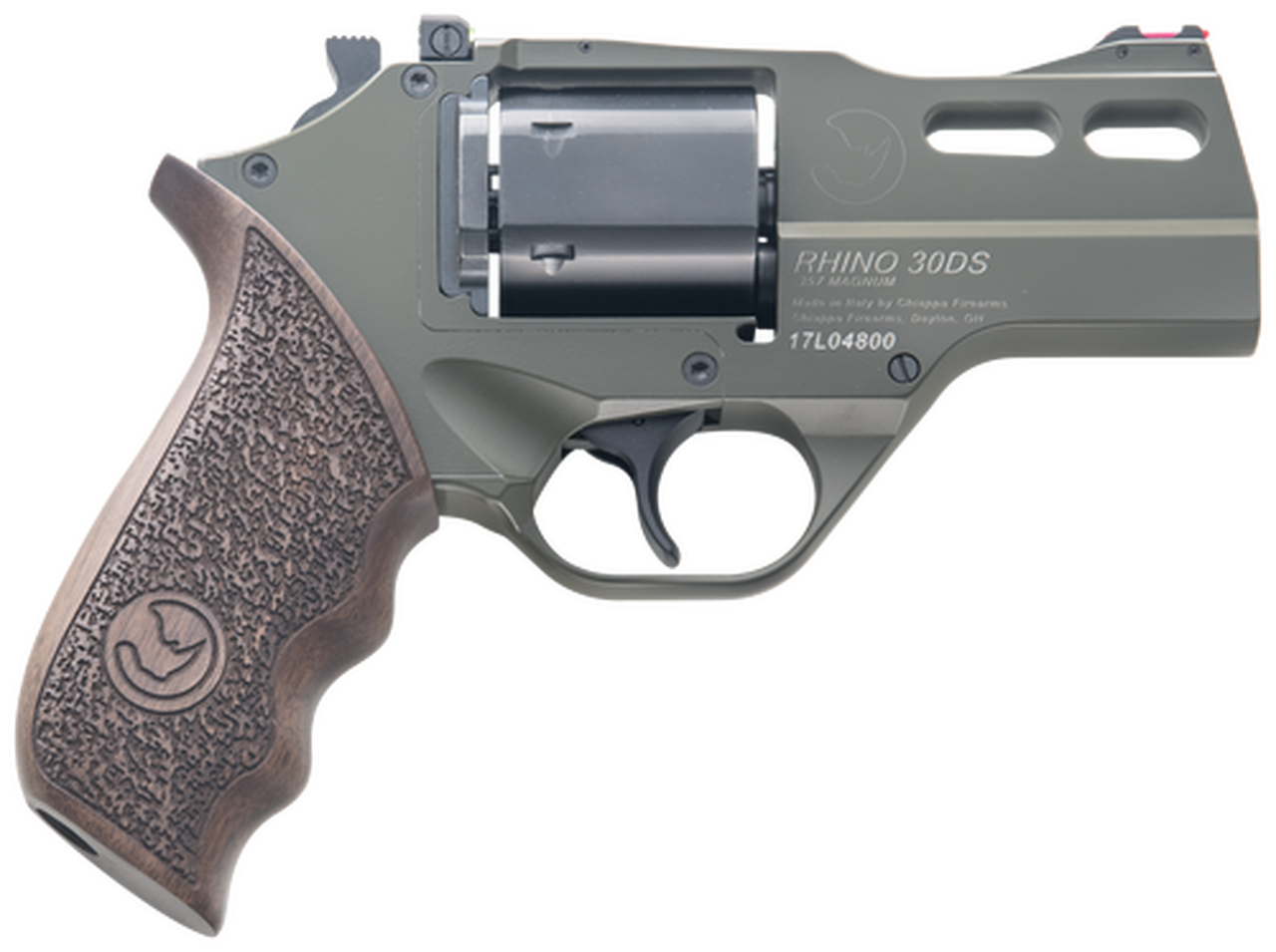 Chiappa Rhino 30SAR, CA Legal, .357 Mag, 3″, 6rd, SAA, Walnut, OD Green