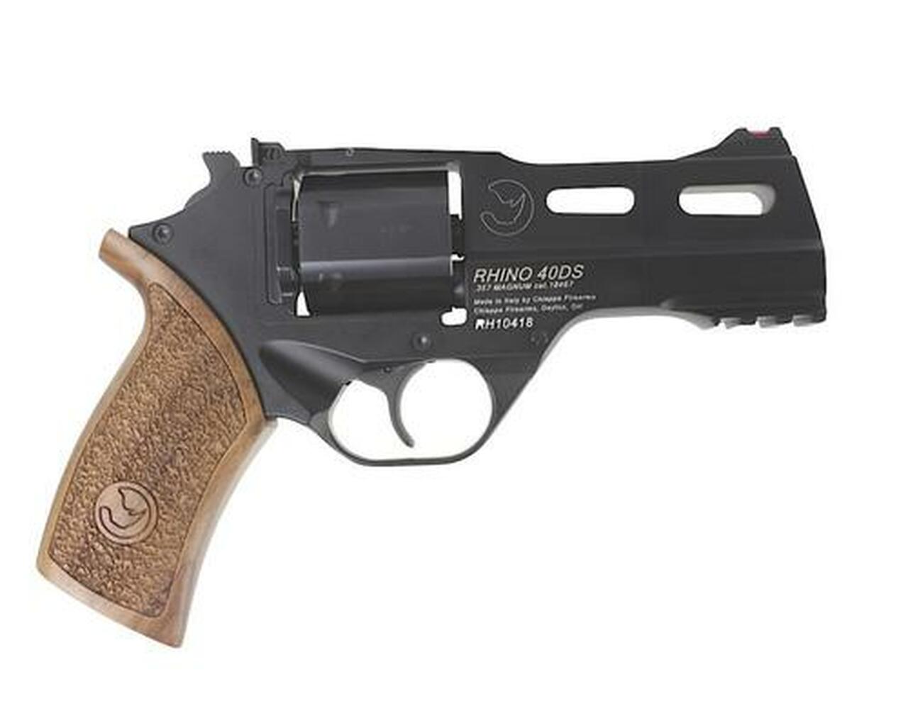 Chiappa Rhino 40DS 357 RemMag 4″ 6rd Wood Grip Black
