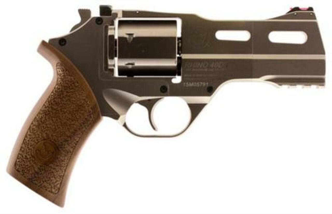 Chiappa Rhino 40DS SAR, .357 Magnum, 4″, 6rd, Walnut Grip, Stainless Steel