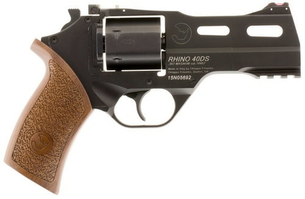 Chiappa Rhino 40SAR, .357 Magnum, 4″ Barrel, 6rd, Walnut Grip, Black Stainless Steel