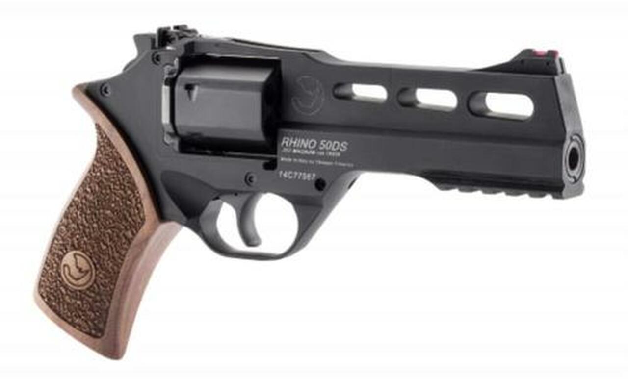 Chiappa Rhino 50DS, .357 Magnum, 5″, 6rd, Walnut Grip, Fiber Optic Sights