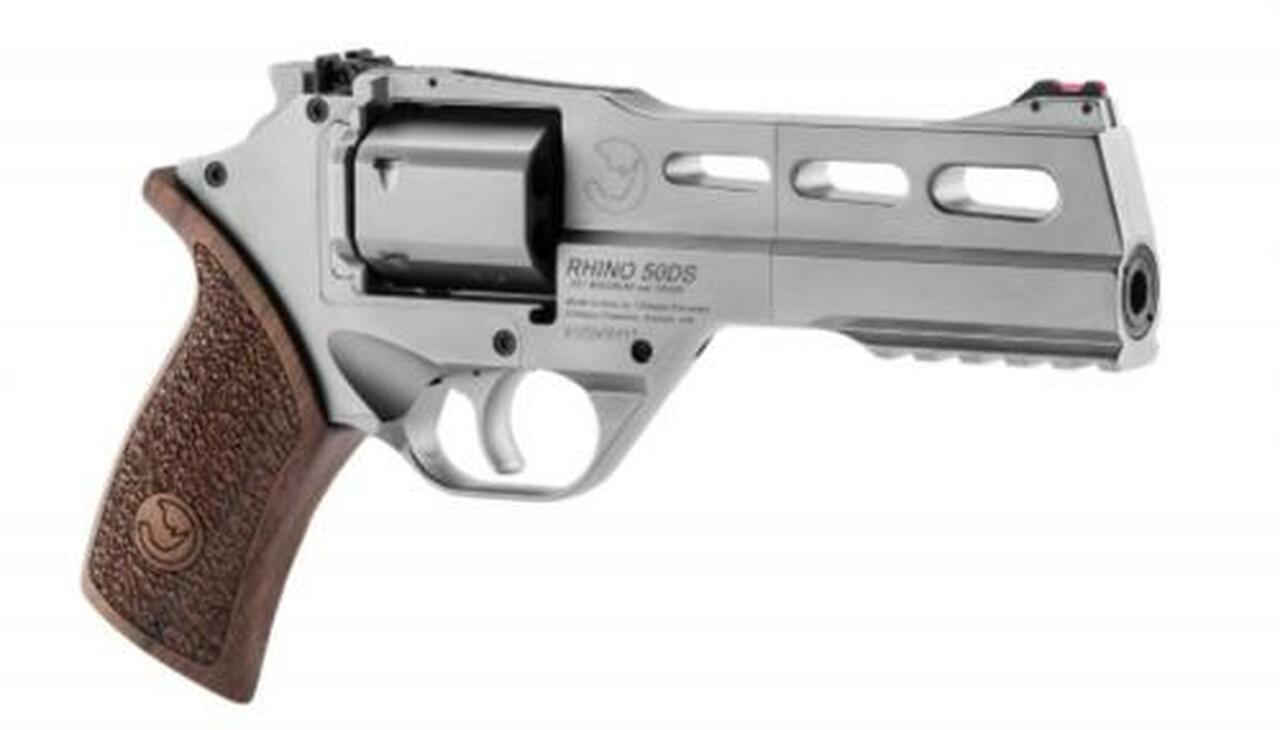 Chiappa Rhino 50DS SAR, Single Action Only-CA Legal .357 Mag, 5″, 6rd, Walnut Grip, Stainless Steel