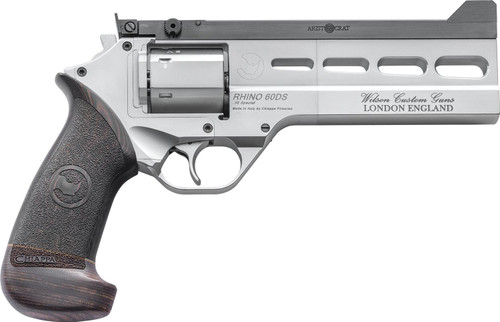 Chiappa Rhino 60DS 38 Special, 6″ Barrel, Grey PVD, Hogue Micarta Grip, 6rd