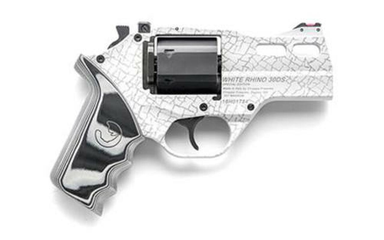 Chiappa White Rhino 30DS, .357 Magnum, 4″, Skin Laser, Fiber Optic Sights