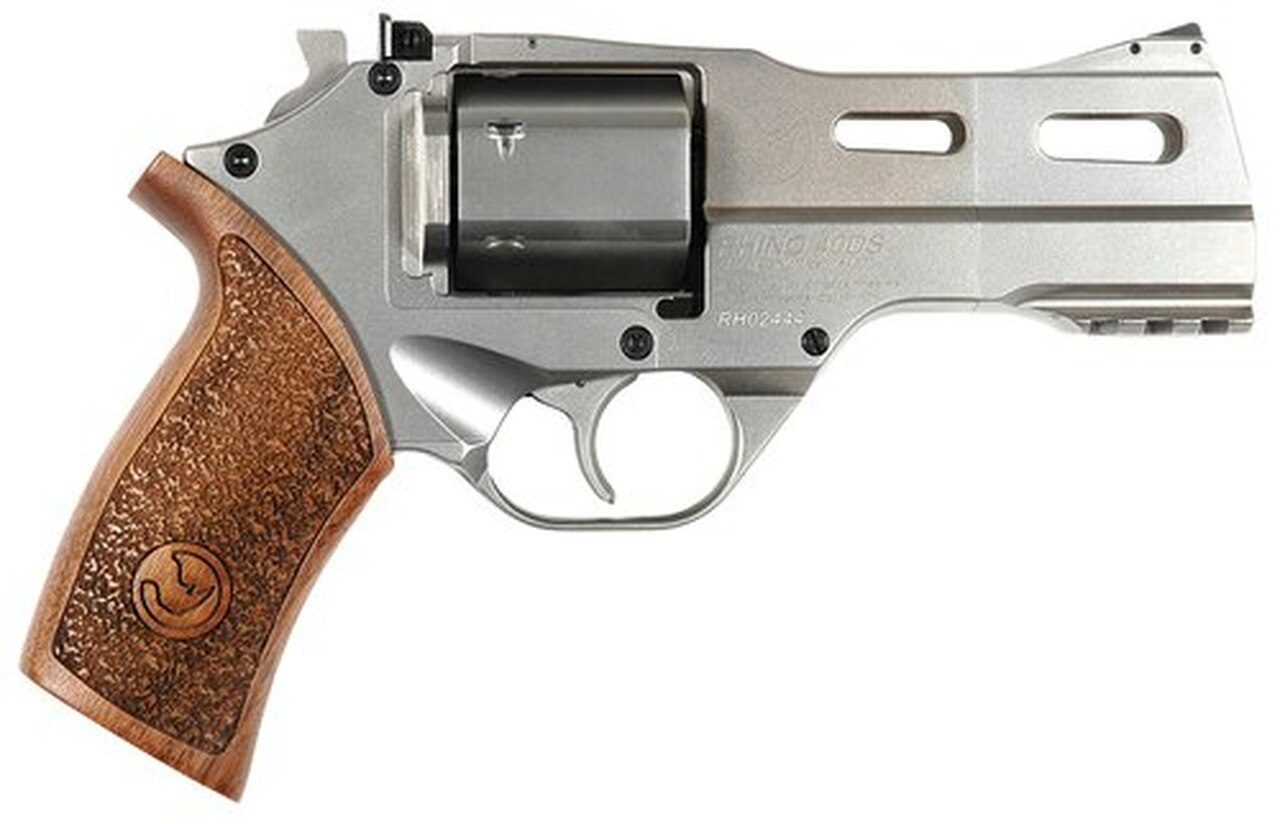 Chiappa White Rhino 357 RemMag 4″ 6rd Wood Grip Nickel