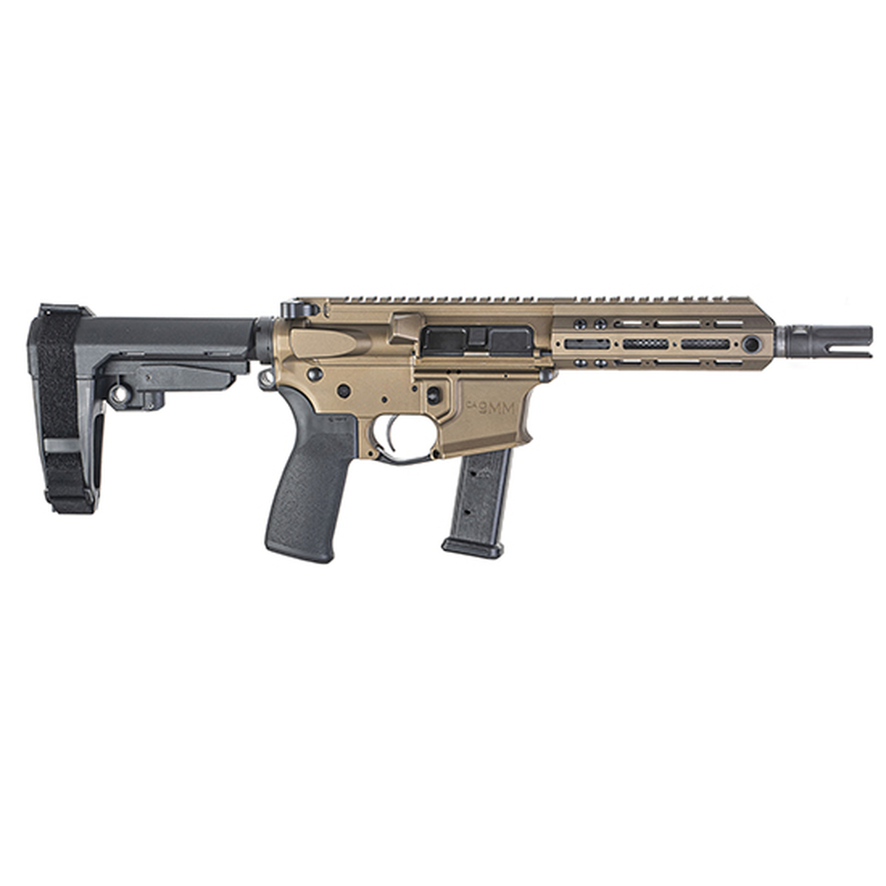 Christensen Arms CA 9mm Pistol AR-15 Bronze 7.5″ Barrel M-Lok