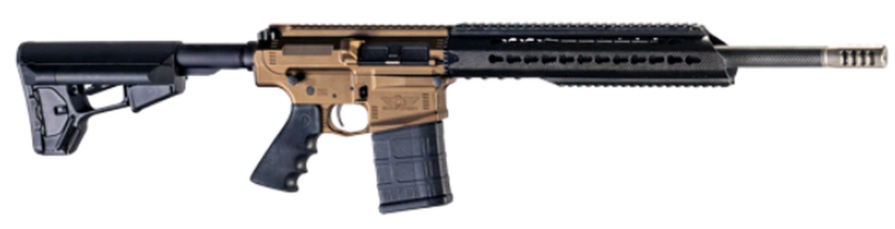 Christensen CA-10 DMR 6.5 Creedmoor, 22 1/8″ Rifle Gas Keymod Handguard, Burnt Bronze, Magpul ACS Stock, Ti Side Baffle Brake, 20rd
