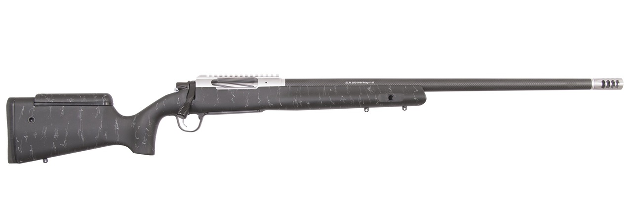 Christensen E.L.R. .30 Nosler, 26″ Barrel, Black W/ Gray Webbing Stock