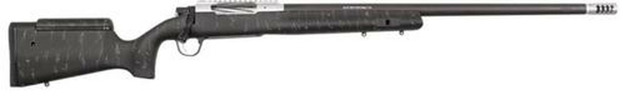 Christensen E.L.R. 300 Win Mag, 26″ SS Carbon Fiber Wrapped Barrel, Black/Grey Webbing, 3rd
