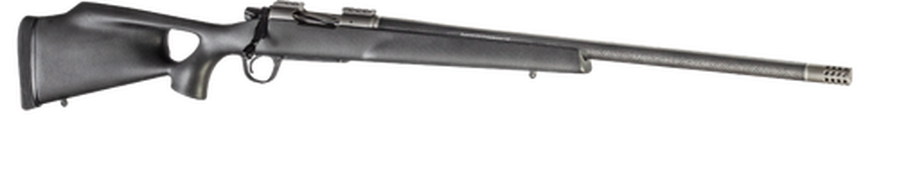 Christensen Summit Ti, 6.5 Creedmoor, 24″, 4rd, Natural Carbon Sporter Stock, Black