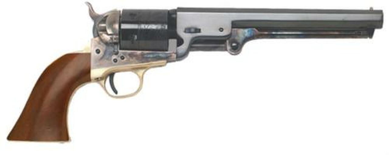 Cimarron 1851 Man With No Name Conversion .38 Special 7.5″ Barrel Standard Blue Finish Walnut Grips, 6rd