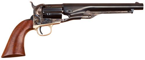 Cimarron 1860 Army 44 Cal, 8″ Barrel, Case Hardened Frame, Walnut Grip, 6rd