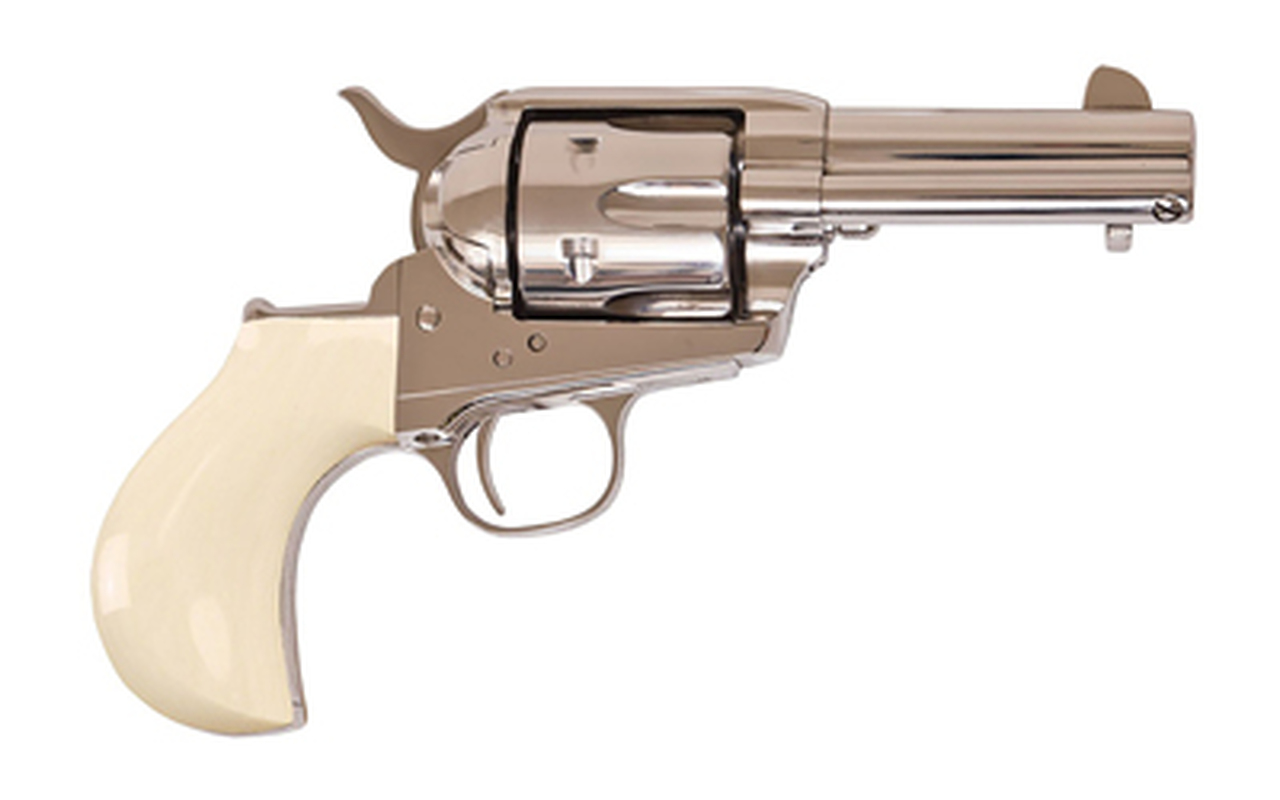 Cimarron Doc Holliday Thunderer .45 Colt, 3.5″ Barrel, Ivory Grips, Nickel, 6rd