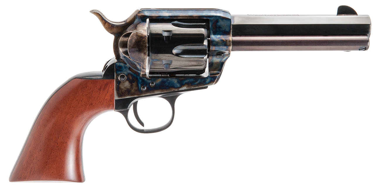 Cimarron El Malo Pre-War 1896-1940 38 Special-357 Mag, 4.75″ Barrel, Blued, Color Case Hardened, Walnut, 6rd