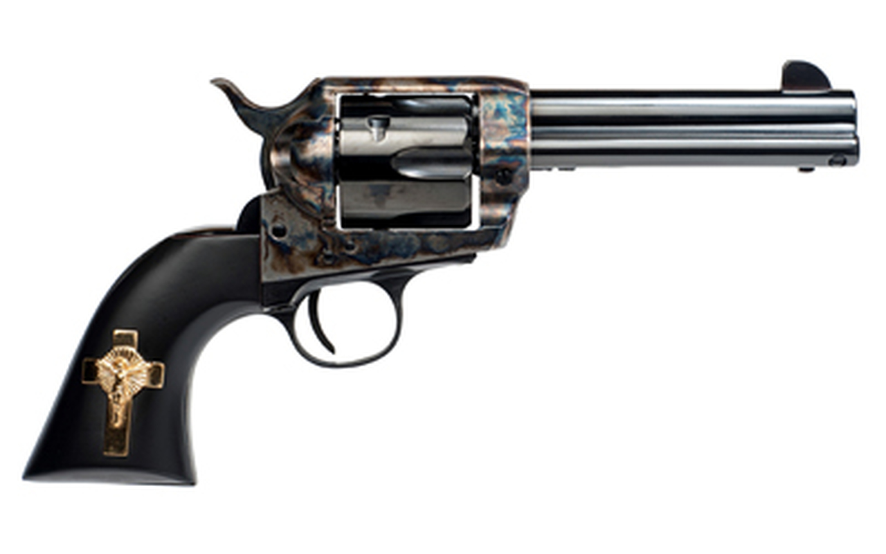 Cimarron Holy Smoker 45 Colt, 4 3/4″ Barrel, Cross PW, 6rd