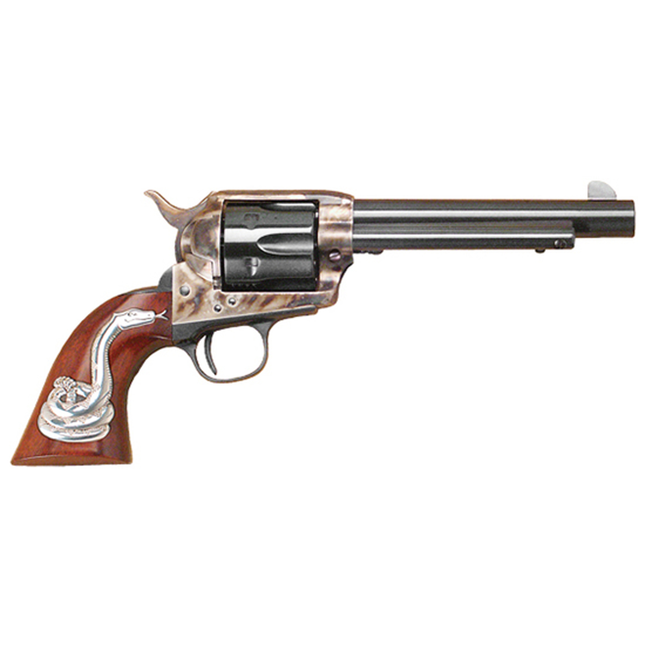 Cimarron MAN With NO Name SAA 5 1/2″ .45 LC PW W/ Snake RH PW 45 Colt