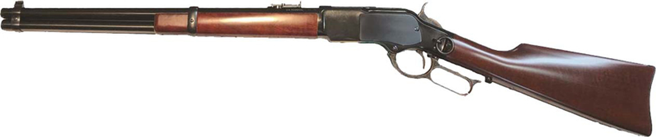 Cimarron U.S. Marshal Indian Territory Carbine, Saddle Ring, 44 Special, 18.5″Barrel, Walnut, Blued, 9rd