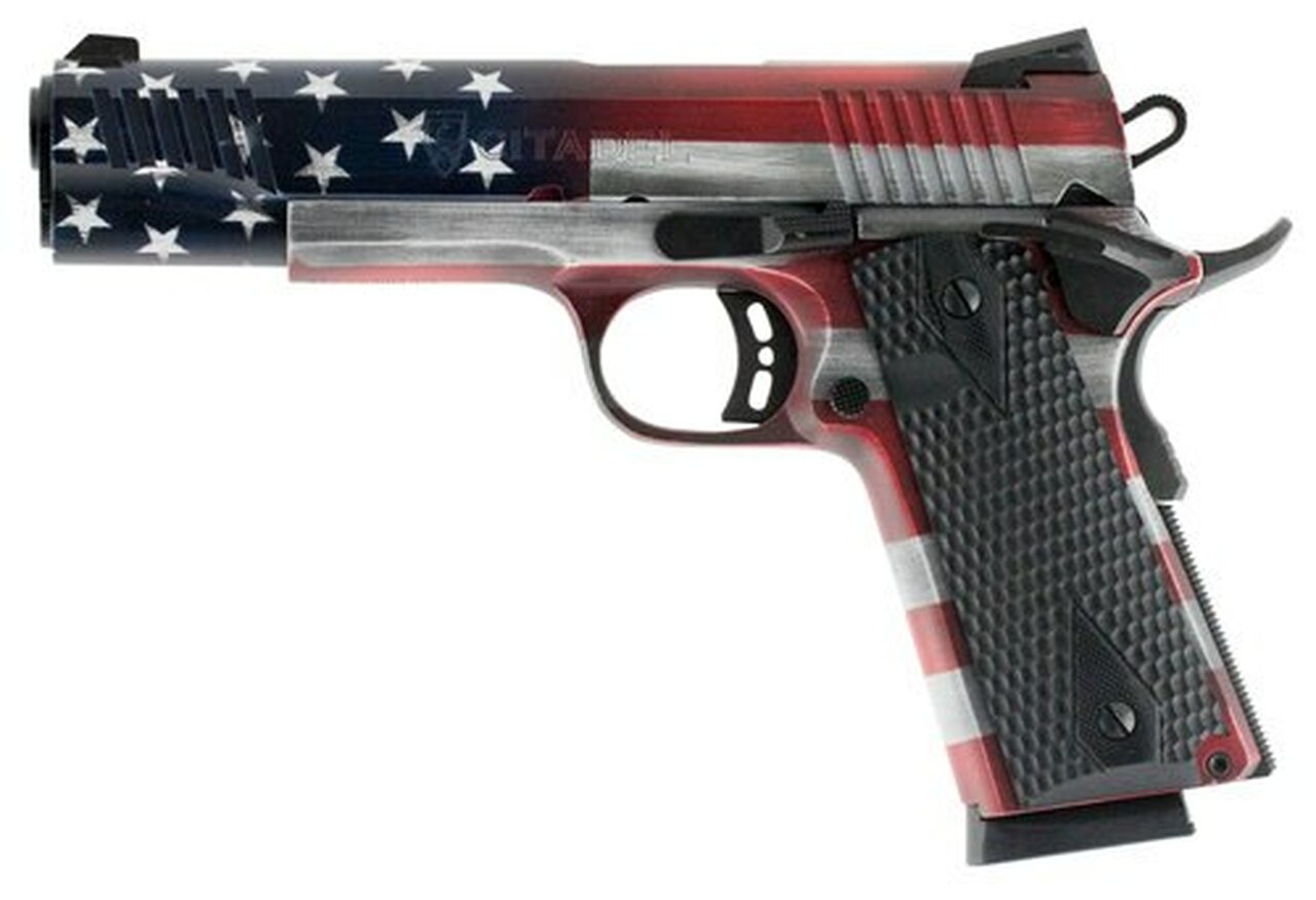 Citadel 1911-A1 FSP Flag Cerakote 45 ACP 5″ Barrel, Black G10 Grips, 8 RD, USA Flag Finish