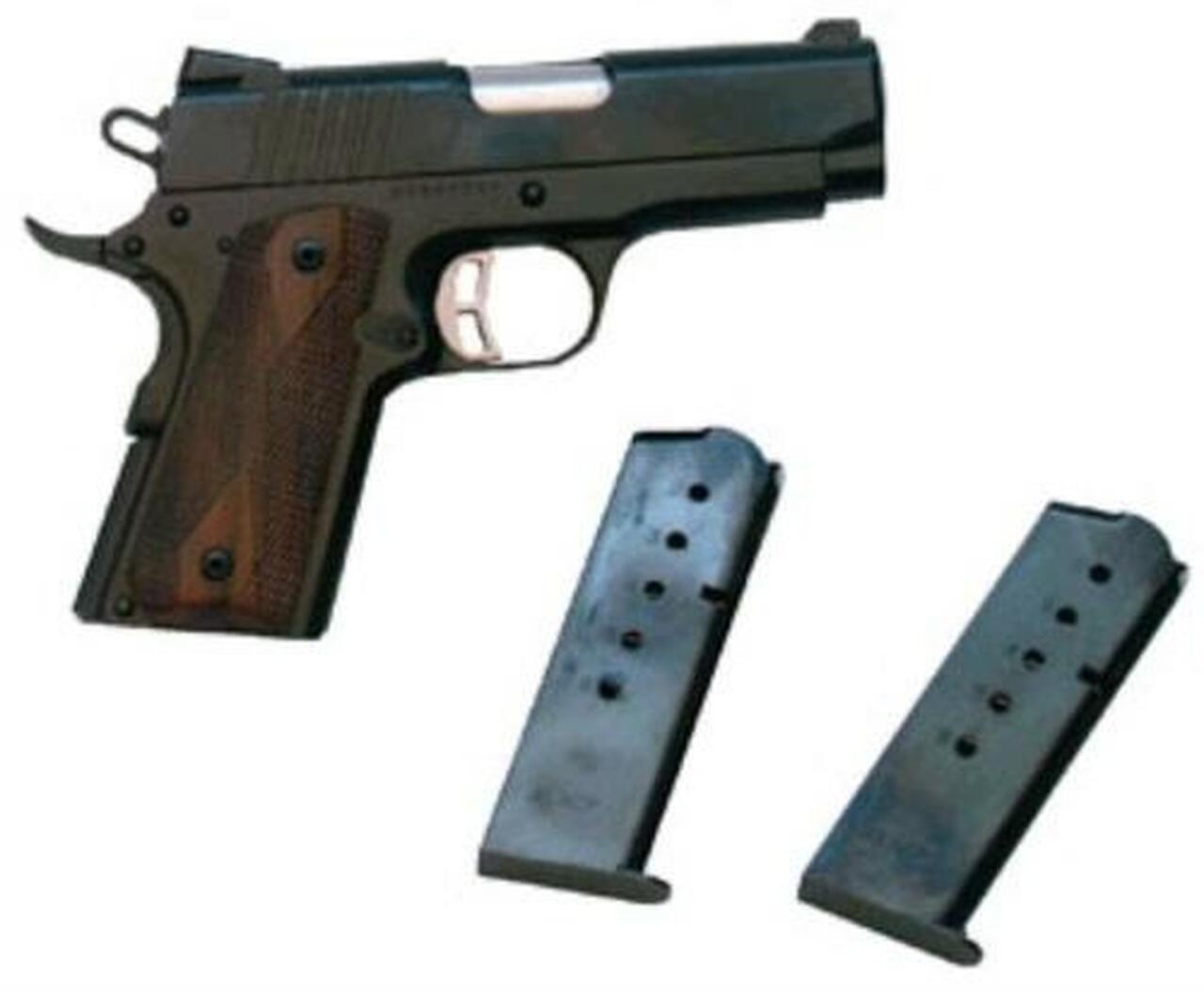Citadel 1911 Compact 45 ACP, 3.5″ Barrel/Blue Finish, Wood Grips