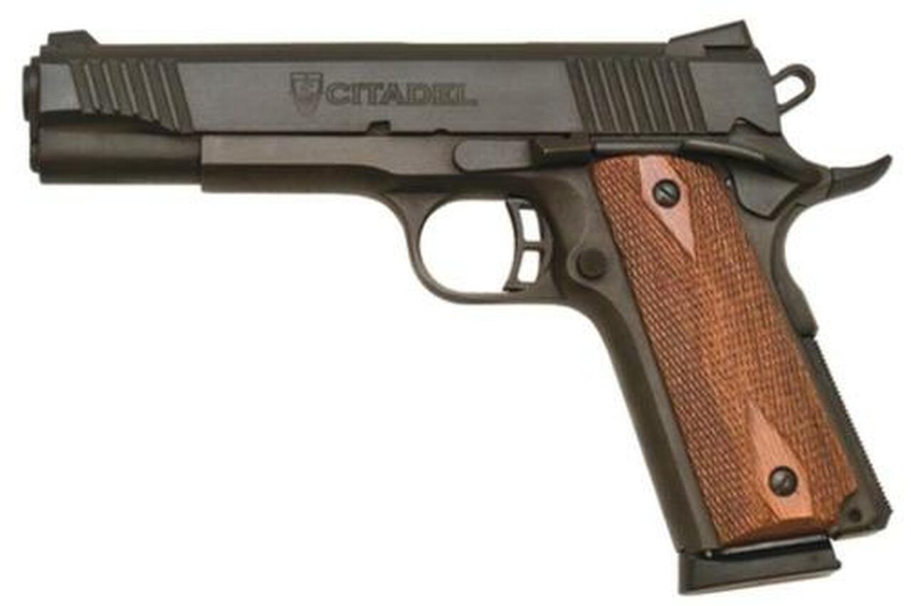 Citadel 1911 Government, 2 Mags, Wood Grips 45 ACP 5″ Barrel, Black Parkerized Finish, 8rd Mag
