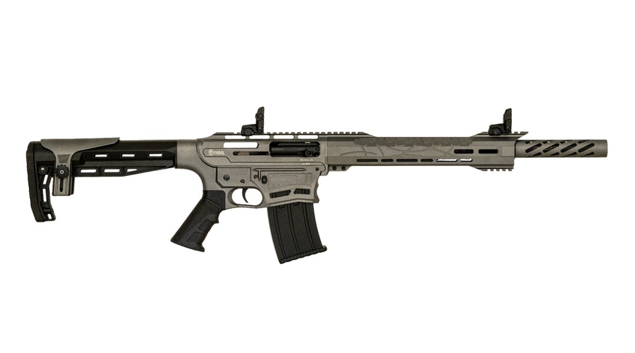 Citadel Boss 25 12 Gauge Semi Auto AR-15 Type Shotgun 18.75″ Barrel Tungsten Cerakote Finish, 3 Rd