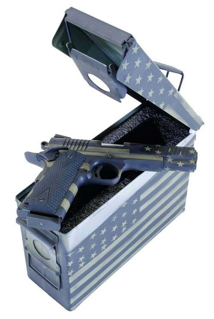 Citadel M-1911 45 ACP, 5″ Barrel, Black G10 Grip American Flag, Battleworn Green Frame American Flag, Battleworn Green Slide, 8rd