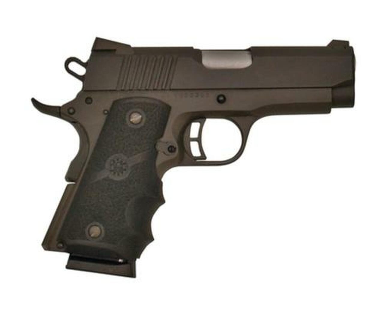 Citadel M-1911 Compact 45 ACP 3.5″ Barrel Matte Black Hogue Grip Black 7rd