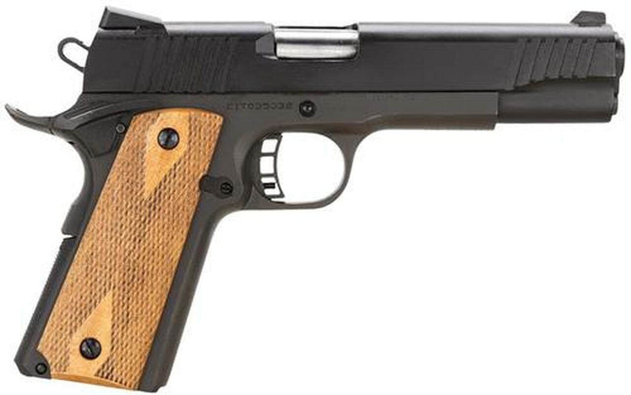 Citadel M-1911 Full Size 9mm 5″ Barrel, Checkered Wood Grips Black, 8rd