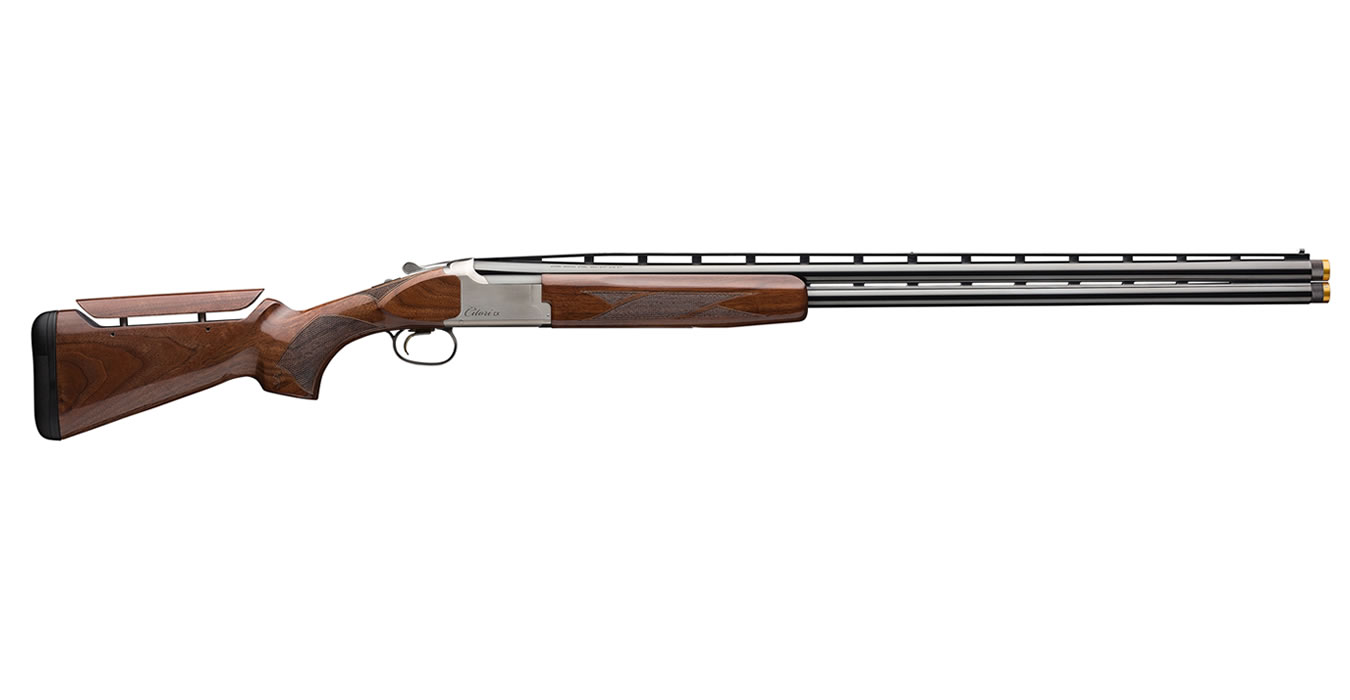 Citori CX White 12 Gauge Over and Under Shotgun with Adjustable Comb and Gloss Walnut Stock