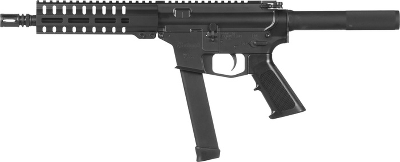 CMMG Banshee 100 9mm, 8″ 1:10 Threaded Barrel, Alum, Black, A2 Hider Grip, M-LOK, 33rd Glock Mag