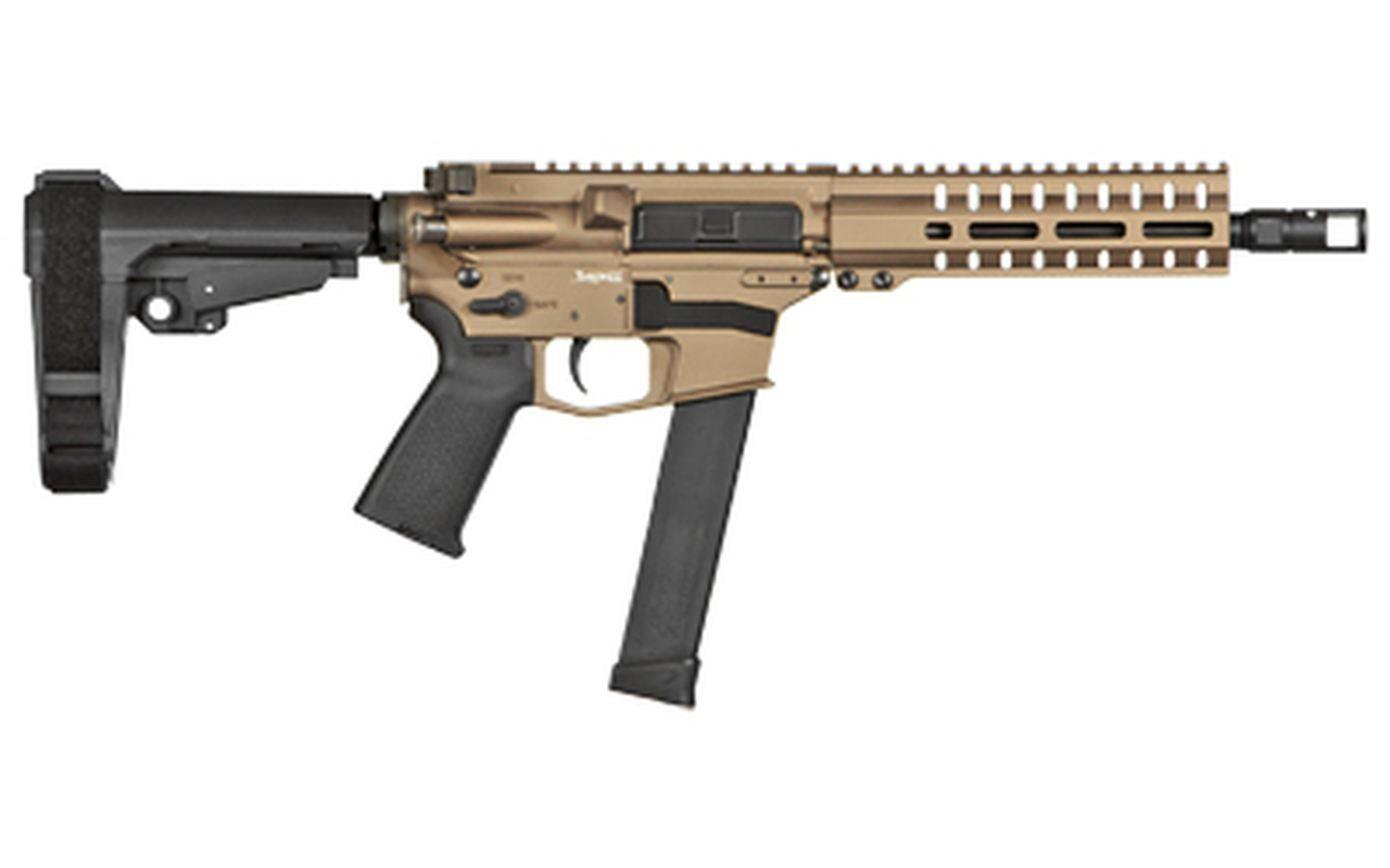 CMMG Banshee 300 10mm, 8″ Barrel, Flat Dark Earth, Glock Magazine, RipBrace, RML7 M-Lok Handguard, Magpul MOE Grip, 30rd