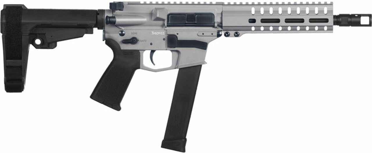 CMMG Banshee 300 10mm, 8″ Barrel, Titanium Cerakote, RipBrace, M-Lok, Magpul Grip, 30rd Glock Mag
