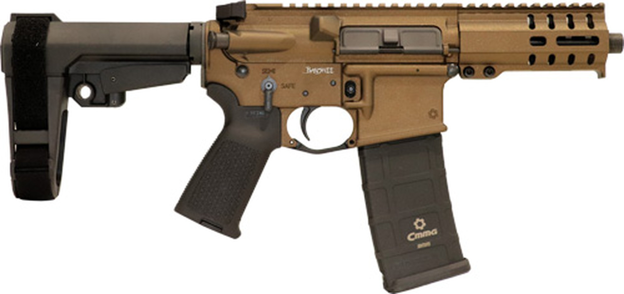 CMMG Banshee 300 MK4 9mm, 5″ Barrel, Midnight Bronze, Black Magpul Grip, RipBrace, 33rd