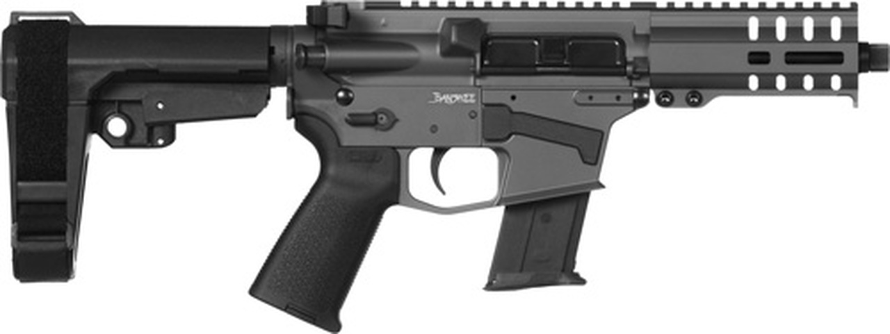 CMMG Banshee 300 Mk57 5.7x28mm, 5″ Barrel, RipBrace, Sniper Grey, 20rd
