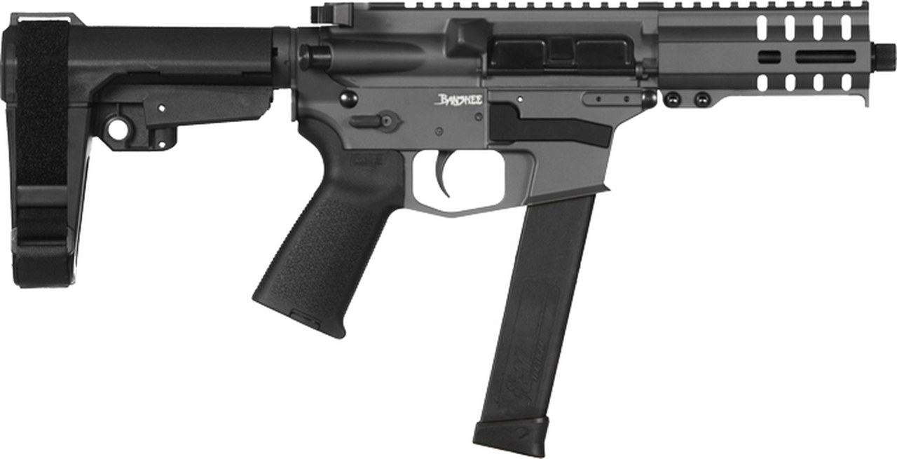 CMMG Banshee 300 MKG 45 ACP 5″ Barrel, Sniper Gray, Black Magpul MOE Grip, 6 Position RipBrace, 26rd