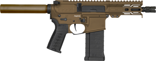 CMMG Banshee MK4 5.7x28mm, 5″ Taper Threaded Barrel, Midnight Bronze Cerakote, Pistol Tube, 32rd