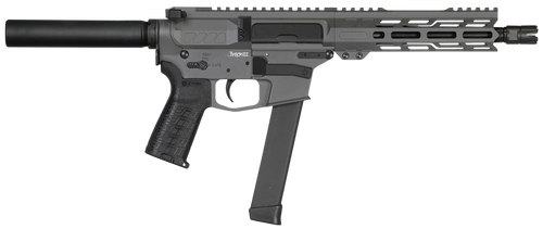CMMG Banshee MKGs 9mm, 8″ Threaded Barrel 1/2×28, Linear Comp, Cerakote Tungsten, M-Lok, Pistol Tube, 33rd, Accepts Glock Style Magazine