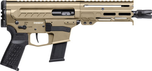 CMMG Dissent MKG 45 ACP, 6.5″ Taper Threaded Barrel, Coyote Tan Cerakote, 13rd