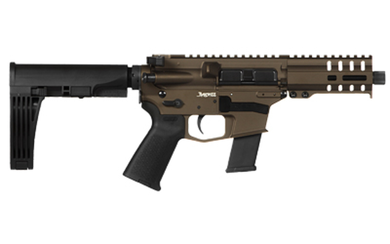 CMMG MKG Banshee Pistol, 45 ACP, 5″ Barrel, Midnight Bronze, With Pistol Brace, 13rd Mag