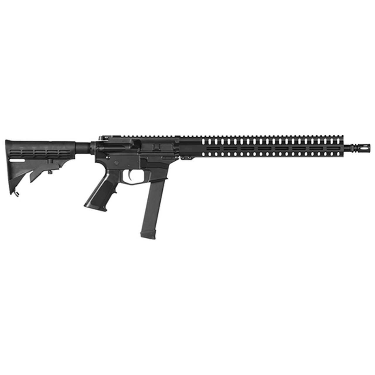 CMMG Resolute 100 9mm, 16.1″ 1:10 Threaded Barrel, Black, A2 Grip Hider, M4 Stock, M-LOK Handguard, 33rd Glock Mag