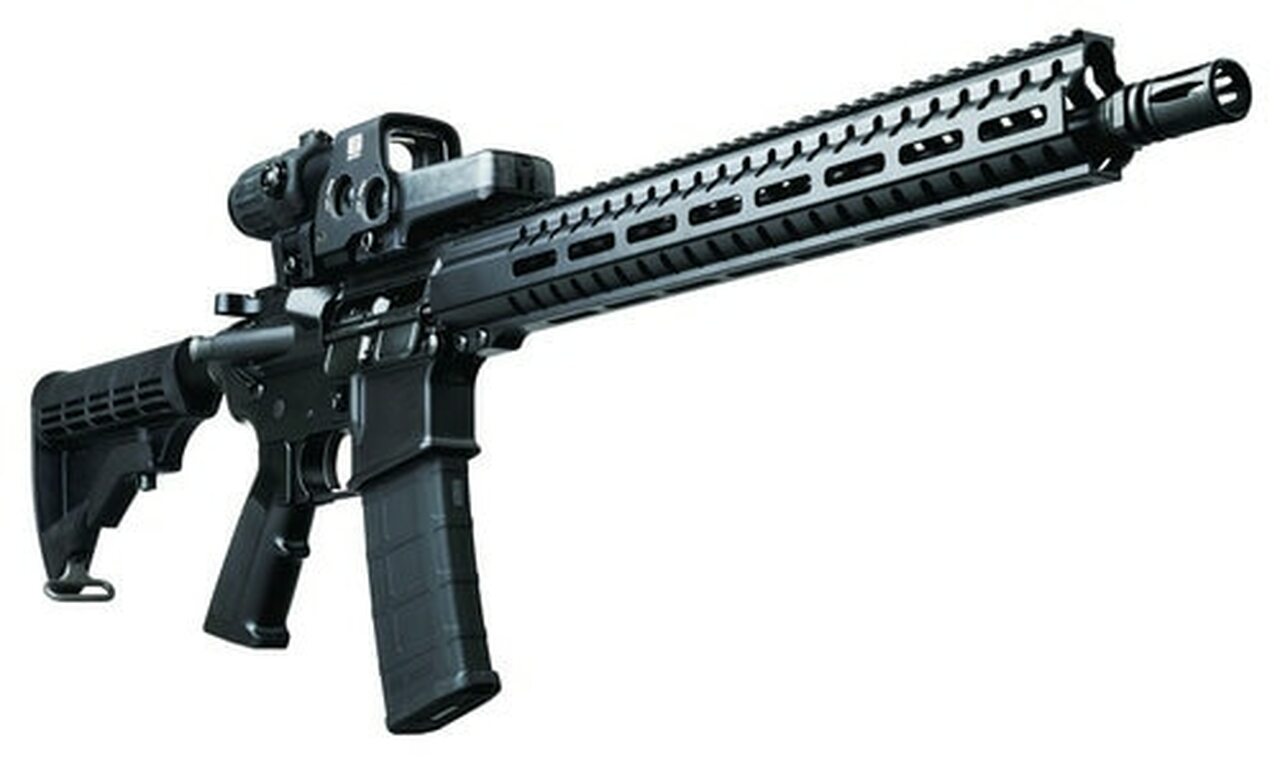 CMMG Resolute 100, Semi-automatic, AR, 458 SOCOM, 16.1″ Threaded Barrel, SV Brake, Threaded 5/8-32, Black Color, Anodized Finish, RML15 M-Lok Handguard, A2 Grip, M4 Collapsible Stock, 10Rd, CMMG-modified Lancer Magazine