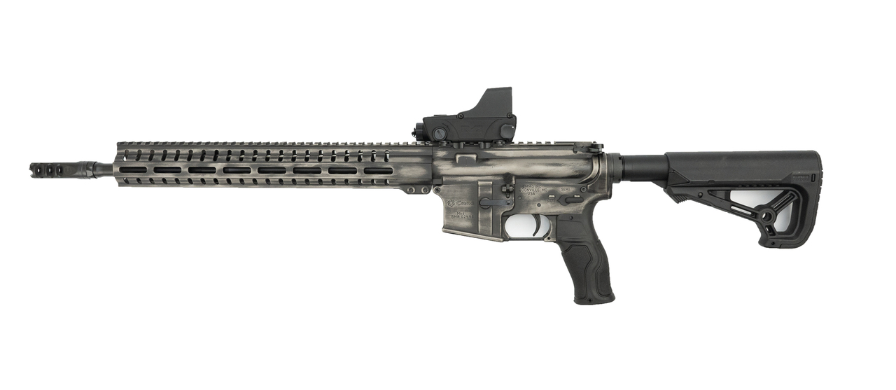 CMMG Resolute AR-15, .223/5.56, Battle Worn Titanium Finish, Meprolight RDS Optic