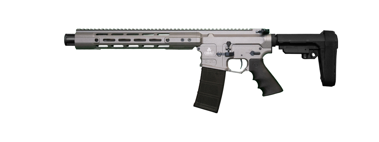 Cobalt Kinetics BAMF Pro .223 Wylde, 12.5″ Barrel, Linear Comp, Stainless Cerakote, 30rd