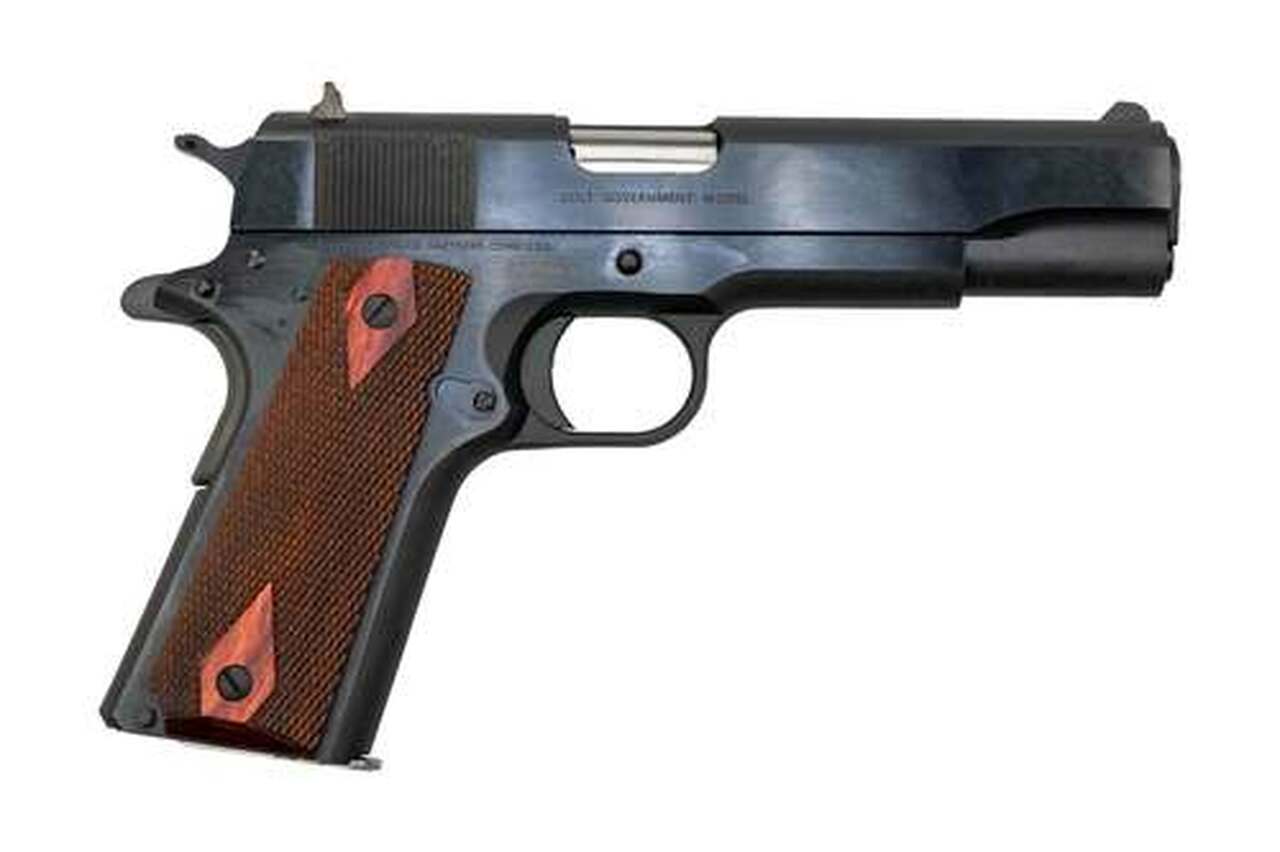 Colt 1911 Government .38 Super, 5″ Barrell, Wood Grips, Blued, 9rd