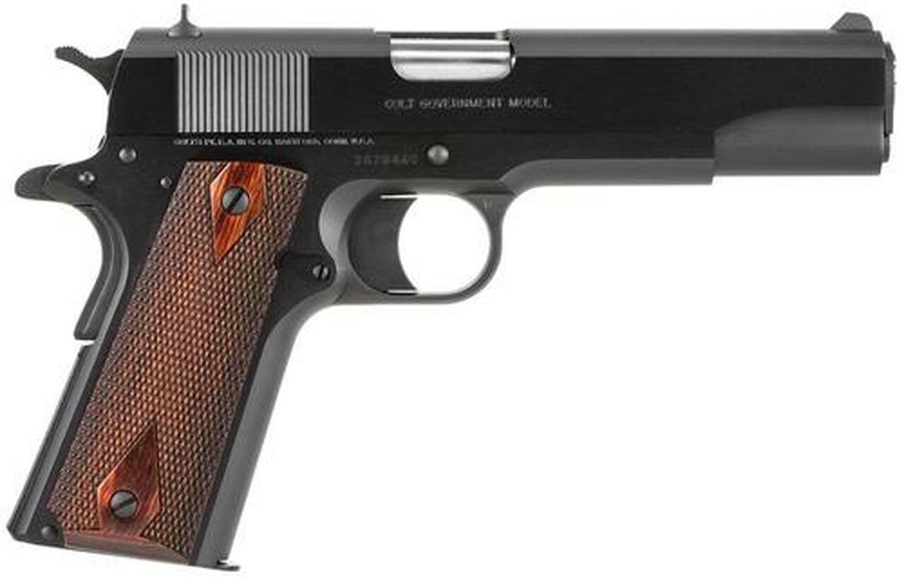 Colt 1911 Government Series 1991, 45 ACP 5″ Barrel, Matte Blue, Rosewood Grips, 7 Rd Mag
