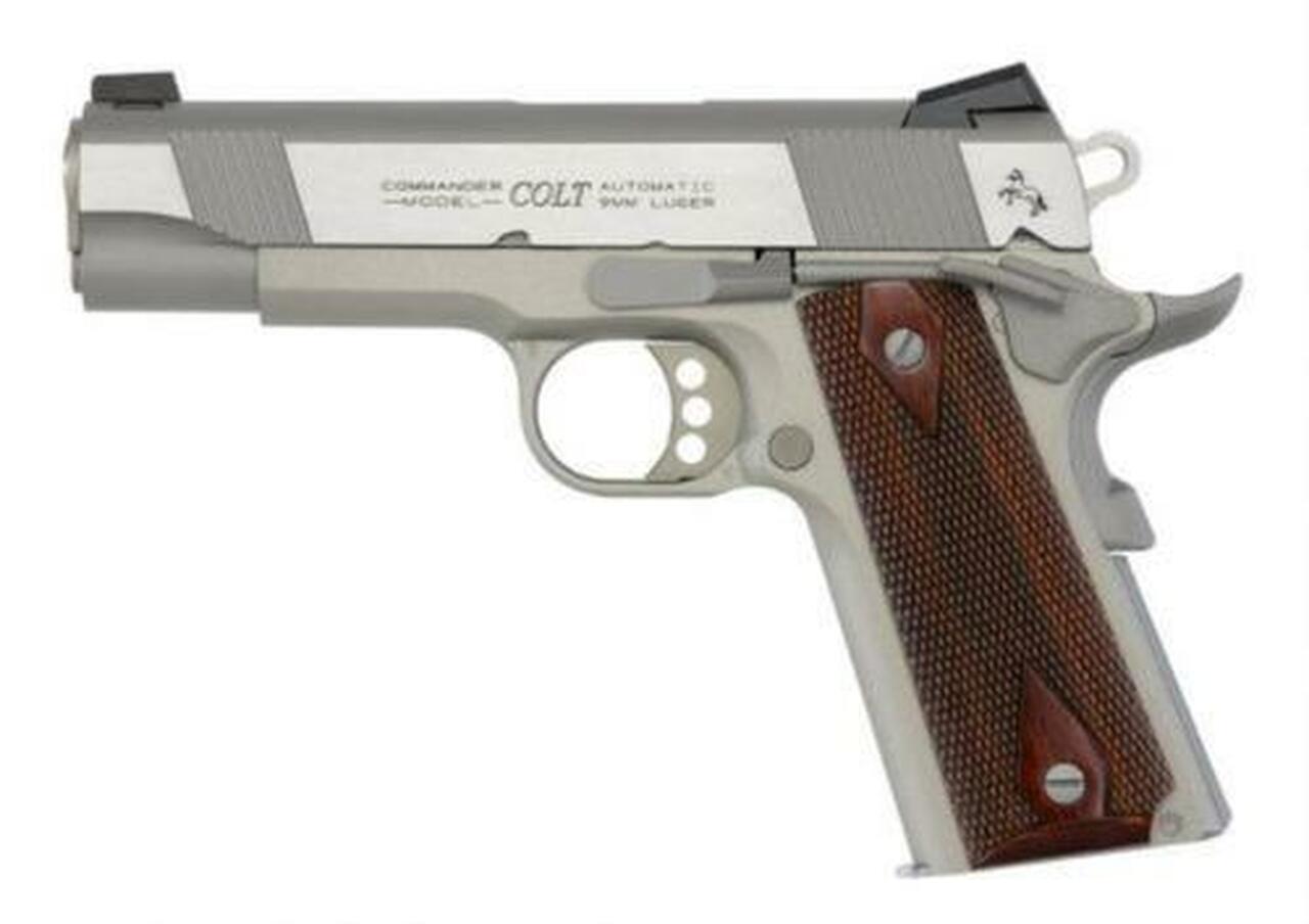 Colt 1911 Govt XSE Series 9mm, 5″, Stainless Steel, Rosewood Grips