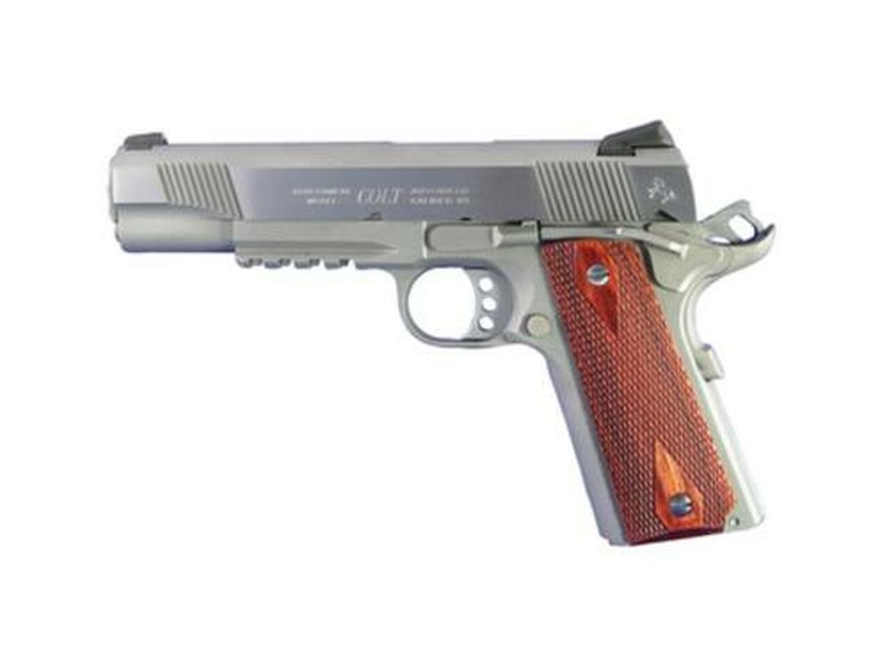 Colt 1911 ‘Rail Gun’, 45 ACP, SS Finish, Full Size